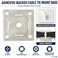 KABLE KONTROL Kable Kontrol Zip Tie Mounts 112 Sq Natural White 100 Pcs Adhesive Backed MultiPurpose Mounting Squares Nylon Cable Tie Wrap Anchor Pads for Cable Management