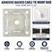 KABLE KONTROL Kable Kontrol Zip Tie Mounts 112 Sq Natural White 100 Pcs Adhesive Backed MultiPurpose Mounting Squares Nylon Cable Tie Wrap Anchor Pads for Cable Management