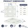 KABLE KONTROL Kable Kontrol Zip Tie Mounts 112 Sq Natural White 100 Pcs Adhesive Backed MultiPurpose Mounting Squares Nylon Cable Tie Wrap Anchor Pads for Cable Management
