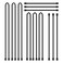 LOIUO 12PCS Silicone Cable Ties Reusable Twist Ties SteelCore Black Straps Organizer All Purpose Bendable Cord Tie for Indoor Outdoor Holding Securing and Wrapping 6 12 18 24 inch