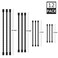 LOIUO 12PCS Silicone Cable Ties Reusable Twist Ties SteelCore Black Straps Organizer All Purpose Bendable Cord Tie for Indoor Outdoor Holding Securing and Wrapping 6 12 18 24 inch