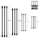 LOIUO 12PCS Silicone Cable Ties Reusable Twist Ties SteelCore Black Straps Organizer All Purpose Bendable Cord Tie for Indoor Outdoor Holding Securing and Wrapping 6 12 18 24 inch