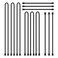 LOIUO 12PCS Silicone Cable Ties Reusable Twist Ties SteelCore Black Straps Organizer All Purpose Bendable Cord Tie for Indoor Outdoor Holding Securing and Wrapping 6 12 18 24 inch