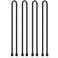 LOIUO 4PCS Silicone Cable Ties 24Inch Reusable Twist Ties SteelCore Cable Tie Straps Organizer All Purpose Bendable Cord Tie for Indoor Outdoor Bundling Holding Securing and Wrapping Cables Black