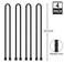 LOIUO 4PCS Silicone Cable Ties 24Inch Reusable Twist Ties SteelCore Cable Tie Straps Organizer All Purpose Bendable Cord Tie for Indoor Outdoor Bundling Holding Securing and Wrapping Cables Black