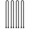 LOIUO 4PCS Silicone Cable Ties 24Inch Reusable Twist Ties SteelCore Cable Tie Straps Organizer All Purpose Bendable Cord Tie for Indoor Outdoor Bundling Holding Securing and Wrapping Cables Black