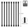 LOIUO 8PCS Silicone Cable Ties 12Inch Reusable Twist Ties SteelCore Cable Tie Straps Organizer All Purpose Bendable Cord Tie for Indoor Outdoor Bundling Holding Securing and Wrapping Cables Black