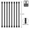 LOIUO 8PCS Silicone Cable Ties 12Inch Reusable Twist Ties SteelCore Cable Tie Straps Organizer All Purpose Bendable Cord Tie for Indoor Outdoor Bundling Holding Securing and Wrapping Cables Black