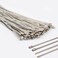 LUBAN Metal zip ties 12 inch heavy duty 304 stainless steel zip cable ties with 200 lbs Tensile Strength selflocking strap Ties 100 Pcs