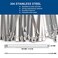 LUBAN Metal zip ties 12 inch heavy duty 304 stainless steel zip cable ties with 200 lbs Tensile Strength selflocking strap Ties 100 Pcs