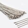 LUBAN Metal zip ties 12 inch heavy duty 304 stainless steel zip cable ties with 200 lbs Tensile Strength selflocking strap Ties 100 Pcs