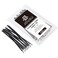JOUGU Metal Zip Ties Black 100pcs Stainless Steel Epoxy Coated Locking Cable Heavy Duty Exhaust Wrap Multi Purpose Binding for machinery vehicles farms cables pipesFence