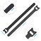 NBTORCH 120 PCS Reusable Cable Ties with Hook and Loop Multipurpose Adjustable 8 Inch Cable Management Wire Ties Cable Straps for Organizing Home Office and Data Centers Black