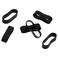 ONLYKXY 200pcs Small Black Silicone Cable Ties 059 inch15 mm Diameter Flat Rubber Bands Elastic Reusable Thick Rubber Rings Supplies for School Home or Office Elasticity Coil Ring