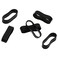 ONLYKXY 200pcs Small Black Silicone Cable Ties 059 inch15 mm Diameter Flat Rubber Bands Elastic Reusable Thick Rubber Rings Supplies for School Home or Office Elasticity Coil Ring