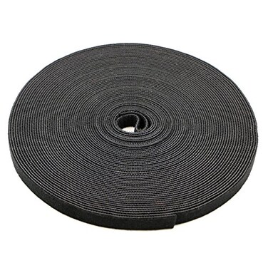 PASOW Pasow fastening tape Cable Tie Double Side Nylon Power Wire Management 34Inch 1 Roll Hook 25 Yards Style 1