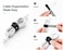 pzoz PZOZ Reusable Silicone Cable Ties 10 Pack Durable Flexible Cable Organizer Straps for Charging Cables Headphones Power Cords Cord Management for Desk Home Office Organization Black
