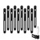 pzoz PZOZ Reusable Silicone Cable Ties 10 Pack Durable Flexible Cable Organizer Straps for Charging Cables Headphones Power Cords Cord Management for Desk Home Office Organization Black
