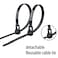 ZZLZX Releasable Reusable Zip Ties 100PCS 200 x 5mm8 x 02 inches Heavy Duty Plastic Tie Wire Thick Black Nylon Cable Wire Ties for MultiPurpose Use Indoor And Outdoor Cable Ties