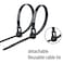 ZZLZX Releasable Reusable Zip Ties 100PCS 200 x 5mm8 x 02 inches Heavy Duty Plastic Tie Wire Thick Black Nylon Cable Wire Ties for MultiPurpose Use Indoor And Outdoor Cable Ties