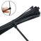 ZZLZX Releasable Reusable Zip Ties 100PCS 200 x 5mm8 x 02 inches Heavy Duty Plastic Tie Wire Thick Black Nylon Cable Wire Ties for MultiPurpose Use Indoor And Outdoor Cable Ties