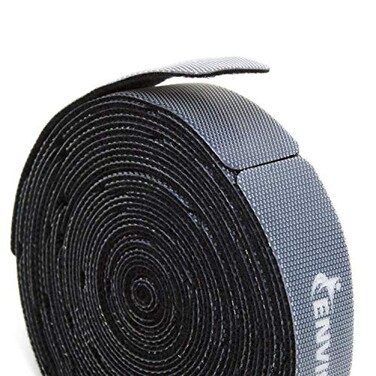 ENVISIONED Reusable Cable Ties 34 x 6 SelfGripping Strips Ready to Use Precut Straps for Cable Management and Organizing Cords 50 Pack Black
