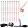 GELIAL Reusable Silicone Zip Ties Cord Organizer Silicone Cable Ties Straps for Cable Management 20PCs 45 Pink Elastic Wire Cord Organizer for Home Office and Travel