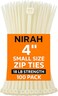 Nirah Small Zip Ties 4 inch Clear 18lb Strength 100 pack UVResistant Selflocking PA 66 Nylon Small Cable Ties for Home Office Garden Cable Management by