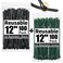 SOOoEC SOOOEC 200 Pack Reusable Zip Ties 12 inch Heavy Duty Outdoor UV Resistant Releasable Black Zip Ties Indoor Round Ending No Hurt Cable Ties Reusable Tie Wraps Non Slip Off Black Green