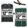 SOOoEC SOOOEC 200 Pack Reusable Zip Ties 12 inch Heavy Duty Outdoor UV Resistant Releasable Black Zip Ties Indoor Round Ending No Hurt Cable Ties Reusable Tie Wraps Non Slip Off Black Green