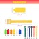 TOPNI 100 Pcs Multicolor Write On Cable Labels Reusable Fastening Cable Ties Set for Cable Management in Home Office