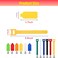 TOPNI 100 Pcs Multicolor Write On Cable Labels Reusable Fastening Cable Ties Set for Cable Management in Home Office