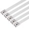 uxcell 31 Inch Stainless Steel Cable Zip Ties 05 Inch Width Metal Exhaust Wrap 15pcs