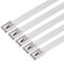 uxcell 31 Inch Stainless Steel Cable Zip Ties 05 Inch Width Metal Exhaust Wrap 15pcs