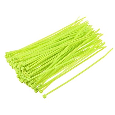 uxcell Cable Zip Ties Nylon Cable Wire Ties 6 Inch SelfLocking Nylon Tie Wraps Fluorescent Green 100pcs