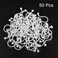 uxcell Twist Lock Cable Wire Ties Nylon U Shape Save Place 142mm Dia White 50pcs