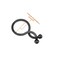 uxcell Twist Lock Cable Wire Ties Nylon U Shape Save Place 22mm Diameter Black 50pcs