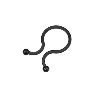 uxcell Twist Lock Cable Wire Ties Nylon U Shape Save Place 22mm Diameter Black 50pcs