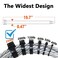 yoyoellafa White Zip Ties Heavy Duty 20 Inch Outdoor 250lb Extra Large Cable Tie Wraps Long Plastic Wire Ties Wide Clear Big Strong Thick Zipties 40 Pack