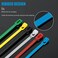 XINGO 100PCS 8 inch Yellow Releasable Cable Zip Ties Adjustable Wire Cable Ties Reusable Zip Ties Tie Straps For MultiPurpose Use Indoor And Outdoor Plastic Tie Wire
