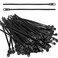 YuGtcen Zip Ties with Screw Hole 150 Pcs 6 inch 48lbs Electrical Cable Ties Straps Mount Head Plastic Ties Multipurpose Heavy Duty Nylon Zip Tie for Indoor Outdoor Black