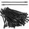 YuGtcen Zip Ties with Screw Hole 150 Pcs 6 inch 48lbs Electrical Cable Ties Straps Mount Head Plastic Ties Multipurpose Heavy Duty Nylon Zip Tie for Indoor Outdoor Black