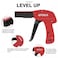 APIOLO Zip Tie Gun Cable Tie Gun with Cutting and Fastening Adjustable Tension 13 Setting Red 629 Inches Length