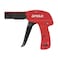 APIOLO Zip Tie Gun Cable Tie Gun with Cutting and Fastening Adjustable Tension 13 Setting Red 629 Inches Length