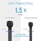 Karoka Zip Ties Heavy Duty 12 inch with 120 Pounds Tensile Strength Black Heavy Duty Cable ties 500 Piecesby