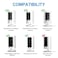 ALERTCAM 2Pack Adhesive Wall Mount for Ring Stick Up Cam Ring Outdoor Cam Plus 360 Degree Adjustable Screwless Bracket for Your Surveillance Camera 2 Ways Installation Without Drilling Black