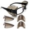 SHTCUS 2 Pairs Safety Glasses Side Shields Flexible AntiSlip On Side Shields Fits Small to Medium Eyeglasses Gray