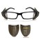 SHTCUS 2 Pairs Safety Glasses Side Shields Flexible AntiSlip On Side Shields Fits Small to Medium Eyeglasses Gray