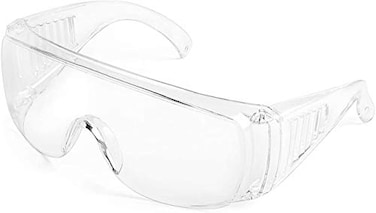 Calabria Fit Over Safety Glasses for Men Women Polarized Sunglasses That Fit Over Glasses Light Sensitivity Glasses Wrap Around Clear Lens AntiFog Scratch