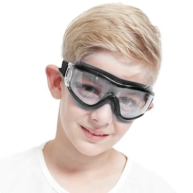 Jomixa Kids Safety Goggles Lab Goggles Antifog BB Gun Protective Glasses for Age 319 and Adults Black
